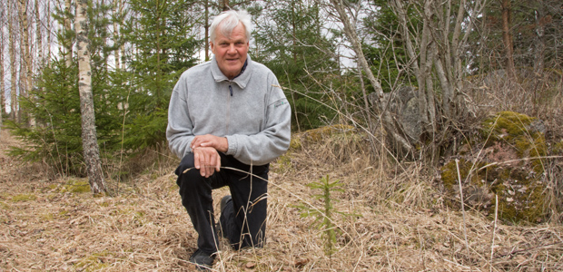 Ellert Karlsson, entreprenör åt Skogssällskapet och verksam inom skogsbruket i över 50 år. 