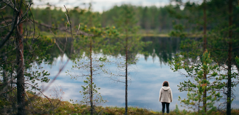 Forskning visar att skogen har en positiv inverkan på människor som lider av stress och utbrändhet. Foto: Matilda Holmqvist