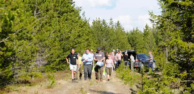 Deltagare på skogsdagen i Västerälven