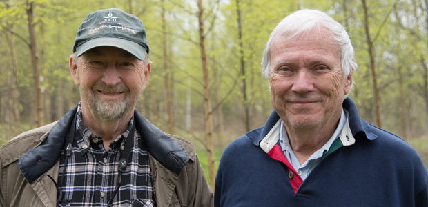 Anders Thorén och Göran Carlsson var två skogsägare som deltog i Skogssällskapets exkursion i Lettland i maj 2017.